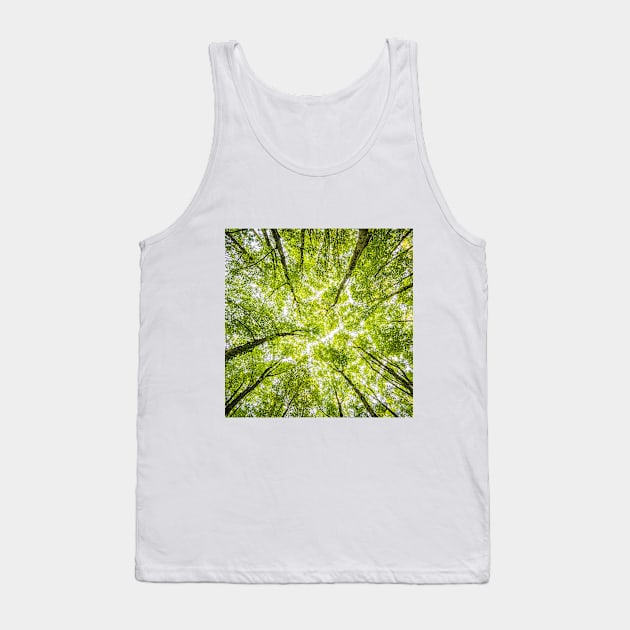 SCENERY 24 - Green Tree Forest Leaf Nature Tank Top by artvoria